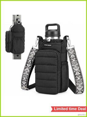 Magnetic Gym Bag Water Bottle Holder Neoprene RFID Blocking